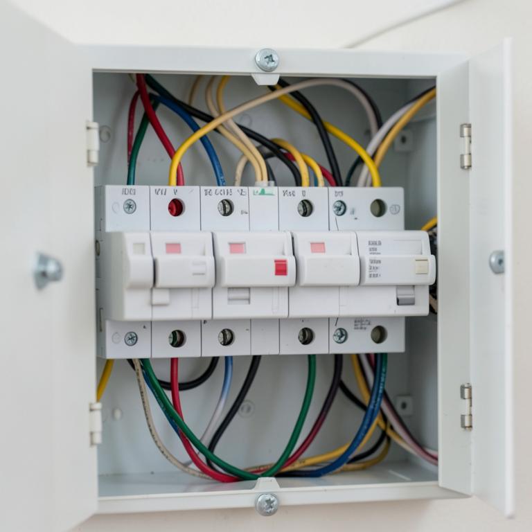 Quadro de disjuntores residencial com cabeamento organizado